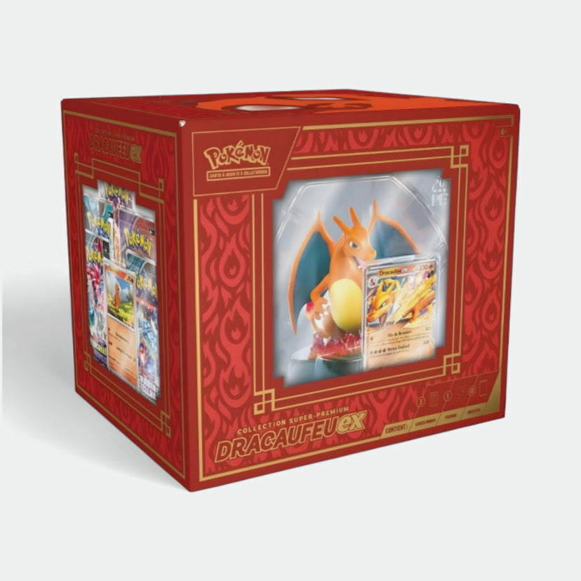 Coffret collection - Dracaufeu Ex ( 1 figurine dracaufeu ) 10 Booster